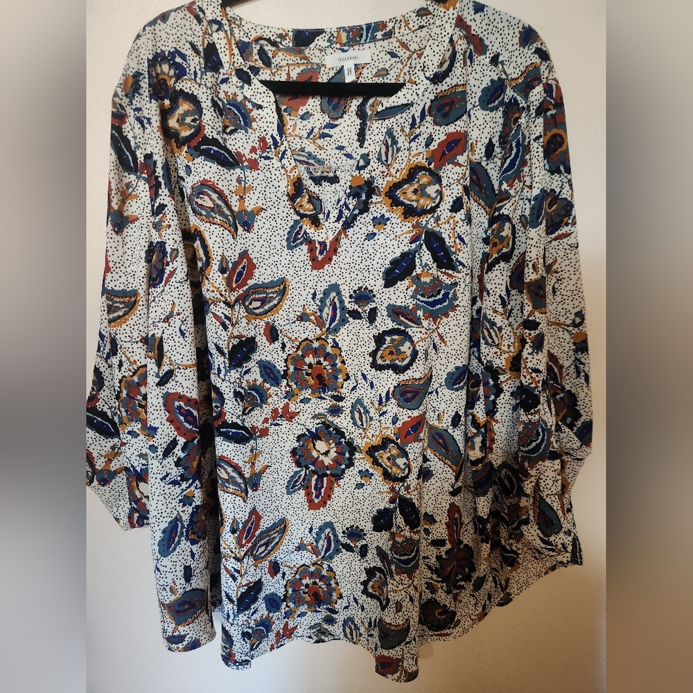 Maurices Multicolor Blouse Size 3X